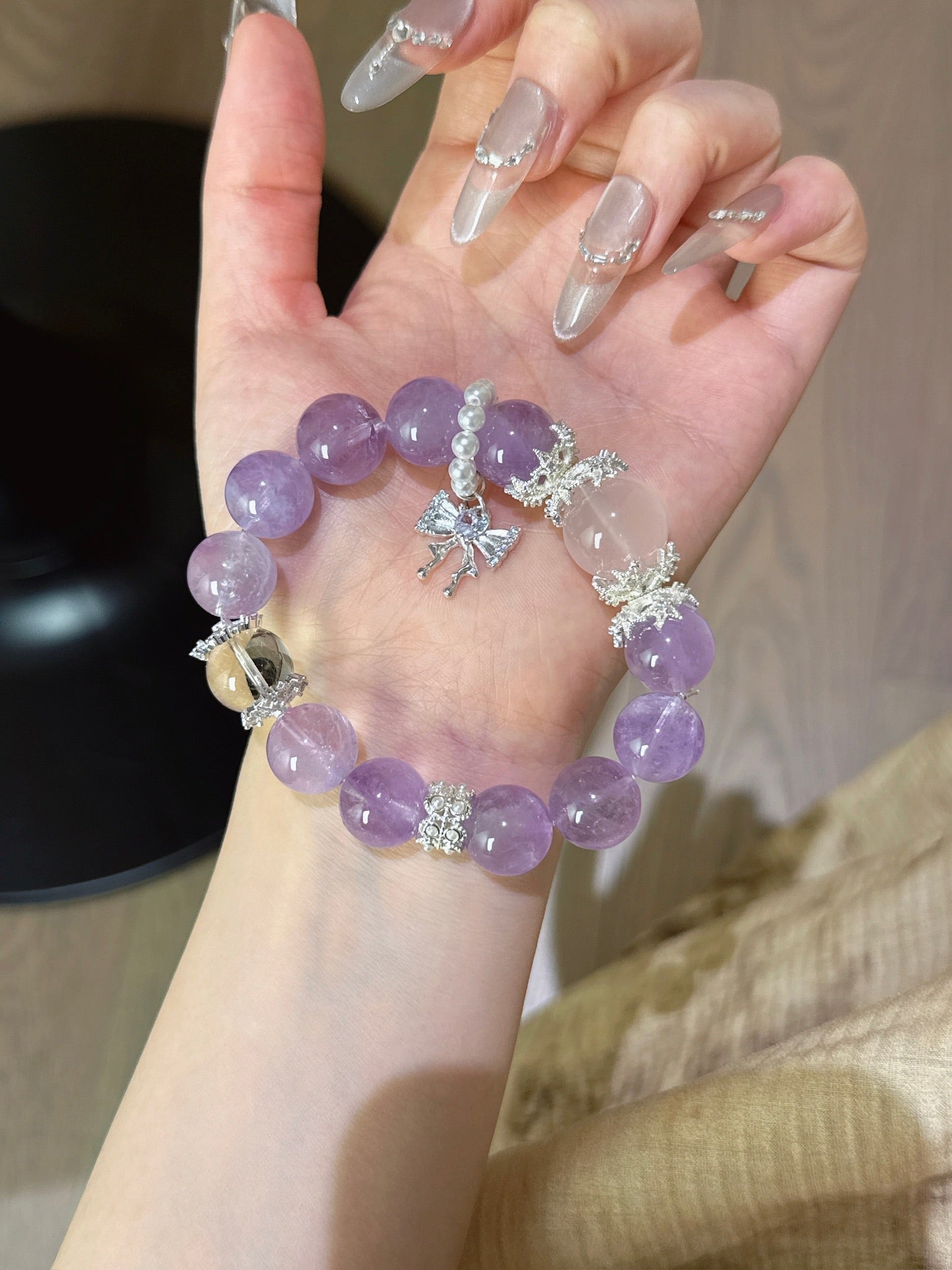 ▫️▪️ Amethyst blonde crystal bracelet